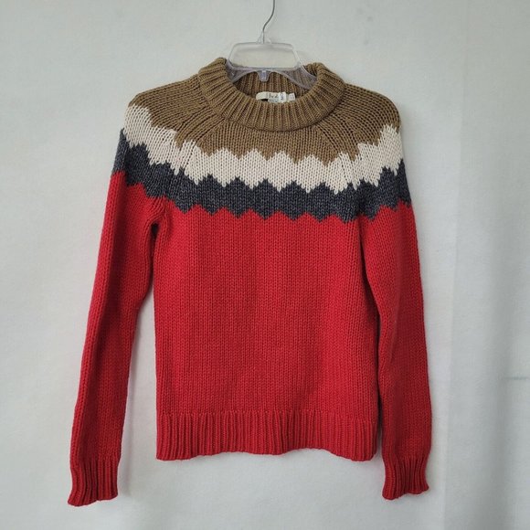 Boden Sweaters - Boden Sweater Womens US 4 Wool/Alpaca Crewneck Fairisle Long Sleeve Chunky Knit